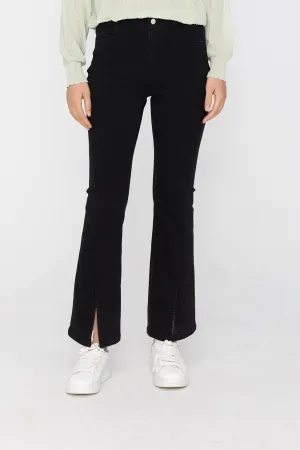 Black Vintage Flare Leg Bootcut Pants