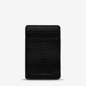 Flip Leather Wallet in Black