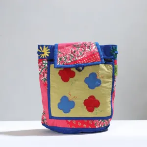 Multicolor - Jugaad Patchwork Handmade Pithu Bag 84